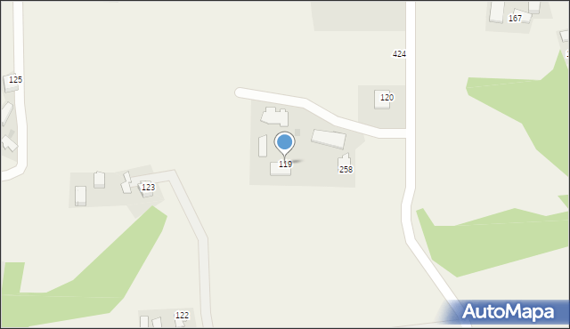 Siedliska, Siedliska, 119, mapa Siedliska