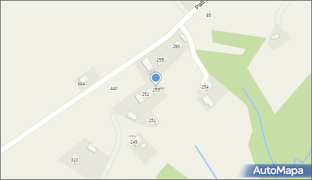 Siedliska, Siedliska, 253, mapa Siedliska