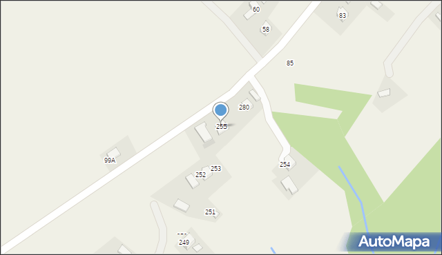 Siedliska, Siedliska, 255, mapa Siedliska