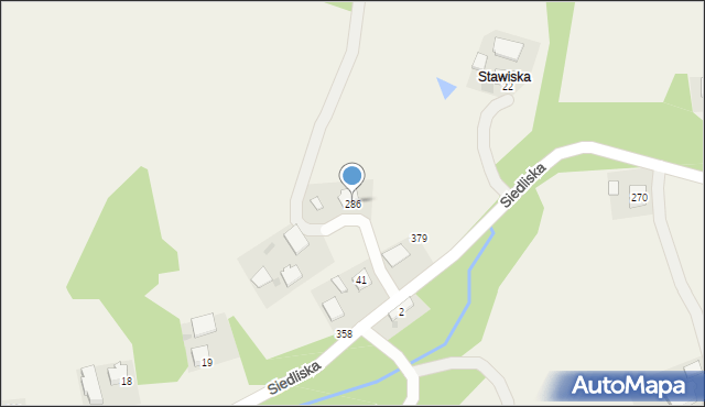Siedliska, Siedliska, 286, mapa Siedliska