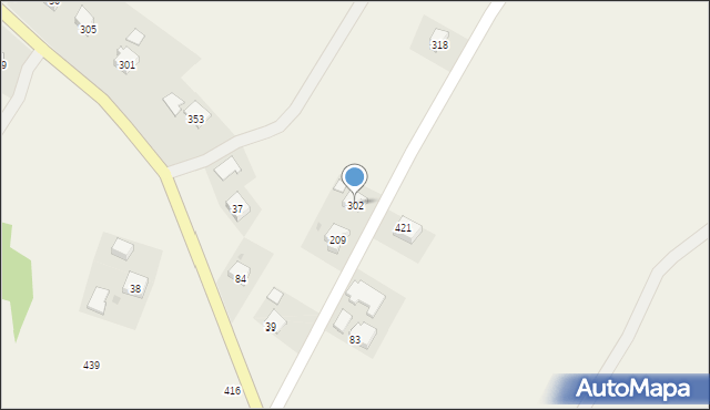 Siedliska, Siedliska, 302, mapa Siedliska