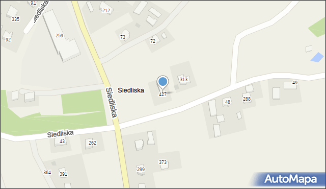 Siedliska, Siedliska, 427, mapa Siedliska