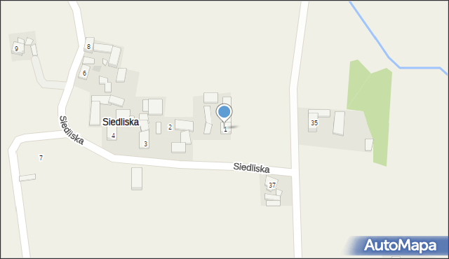 Siedliska, Siedliska, 1, mapa Siedliska