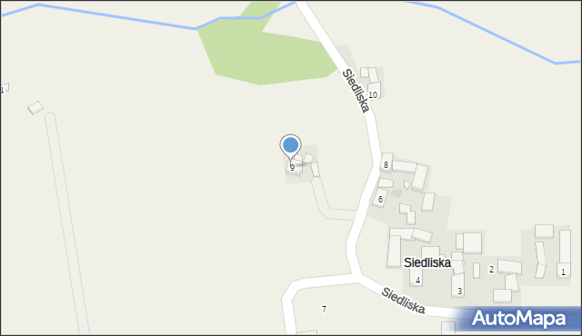 Siedliska, Siedliska, 9, mapa Siedliska