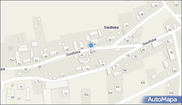 Siedliska, Siedliska, 42, mapa Siedliska