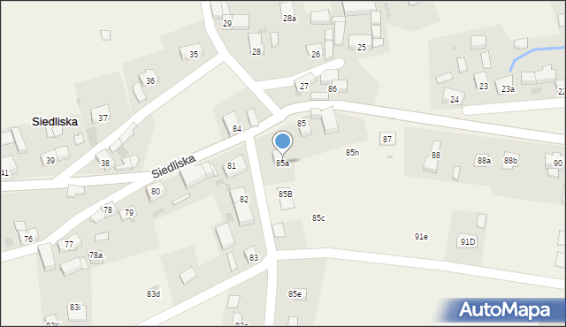 Siedliska, Siedliska, 85a, mapa Siedliska