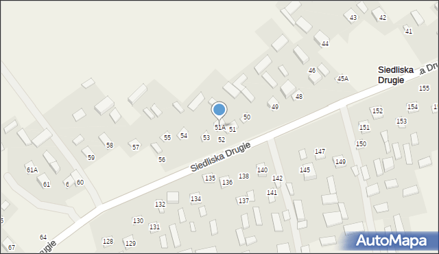 Siedliska Drugie, Siedliska Drugie, 51A, mapa Siedliska Drugie