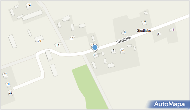 Siedlisko, Siedlisko, 11, mapa Siedlisko