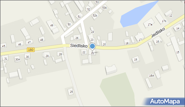 Siedlisko, Siedlisko, 21, mapa Siedlisko