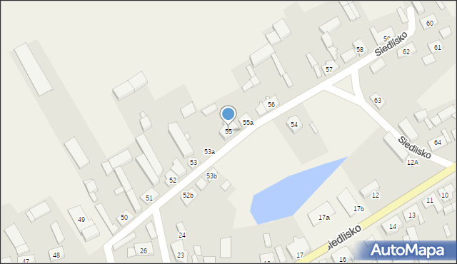 Siedlisko, Siedlisko, 55, mapa Siedlisko