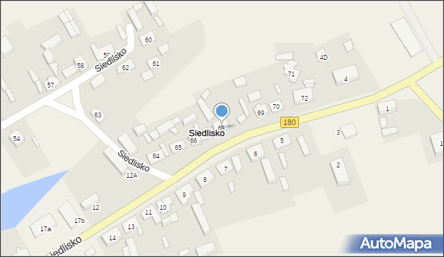 Siedlisko, Siedlisko, 68, mapa Siedlisko