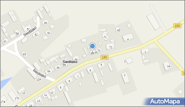 Siedlisko, Siedlisko, 69, mapa Siedlisko