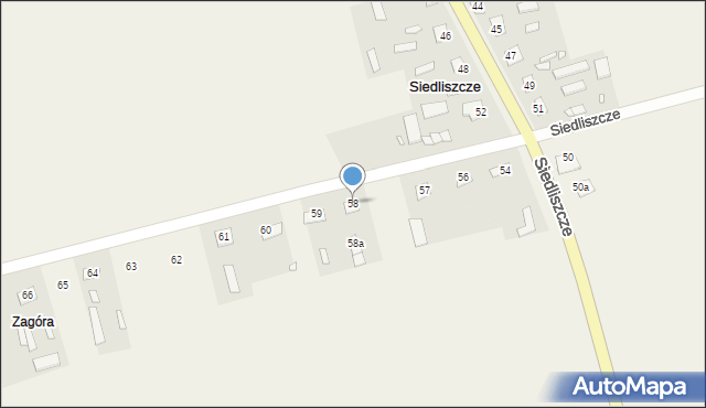 Siedliszcze, Siedliszcze, 58, mapa Siedliszcze