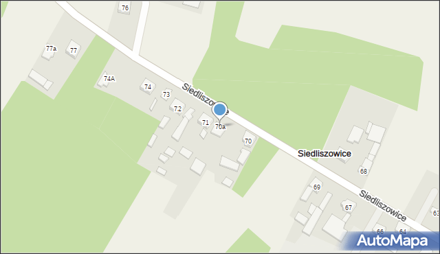 Siedliszowice, Siedliszowice, 70a, mapa Siedliszowice