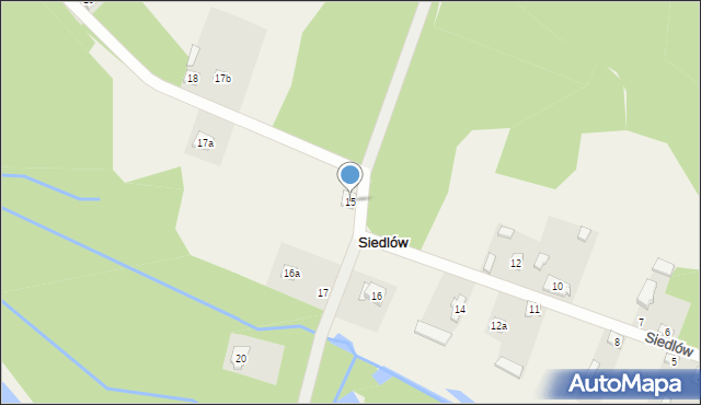 Siedlów, Siedlów, 15, mapa Siedlów