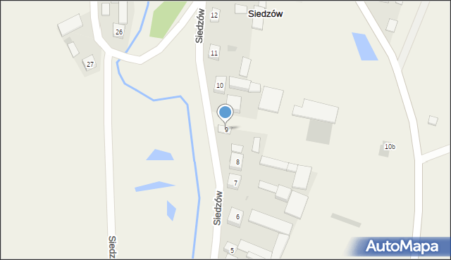 Siedzów, Siedzów, 9, mapa Siedzów