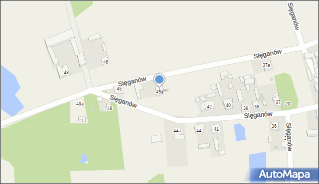 Sięganów, Sięganów, 45a, mapa Sięganów