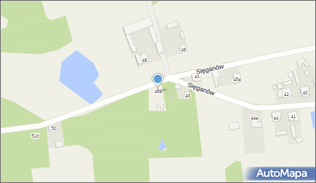 Sięganów, Sięganów, 49a, mapa Sięganów