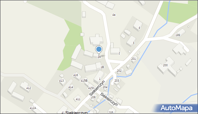 Siekierczyn, Siekierczyn, 1A, mapa Siekierczyn