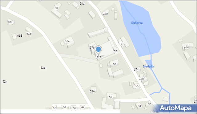 Siekierczyn, Siekierczyn, 57d, mapa Siekierczyn