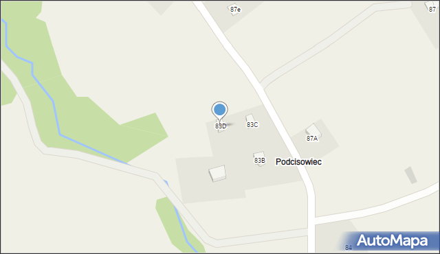 Siekierczyna, Siekierczyna, 83D, mapa Siekierczyna