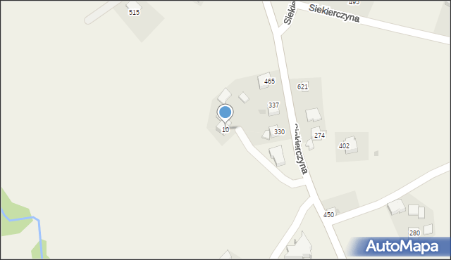 Siekierczyna, Siekierczyna, 10, mapa Siekierczyna