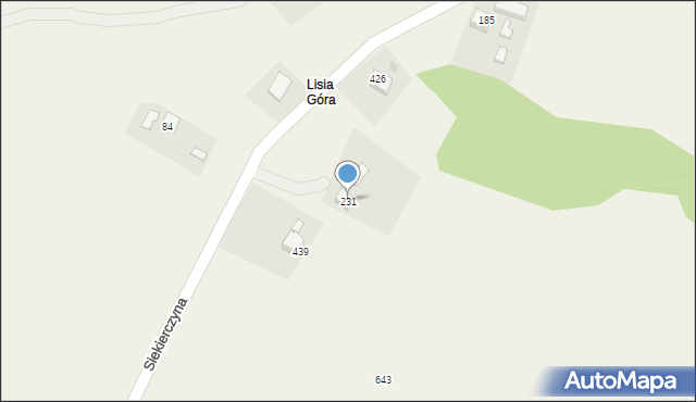 Siekierczyna, Siekierczyna, 231, mapa Siekierczyna