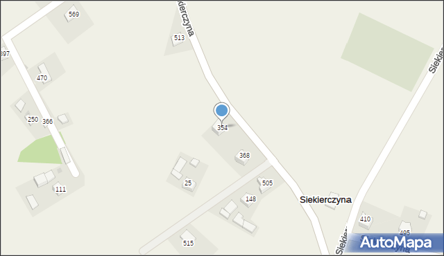 Siekierczyna, Siekierczyna, 354, mapa Siekierczyna
