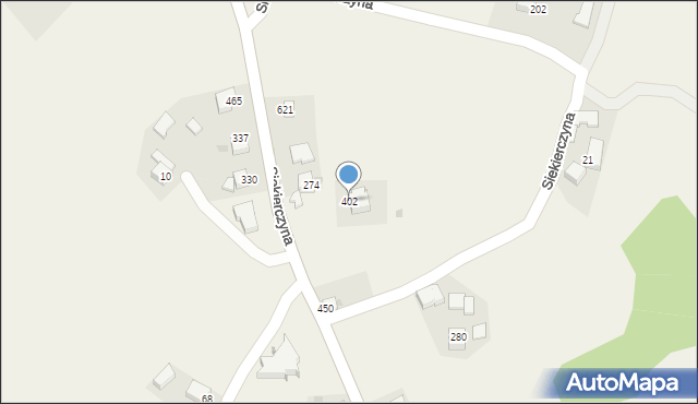 Siekierczyna, Siekierczyna, 402, mapa Siekierczyna