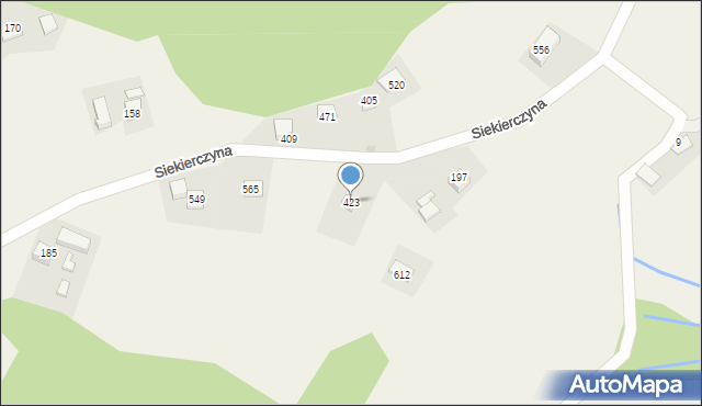 Siekierczyna, Siekierczyna, 423, mapa Siekierczyna