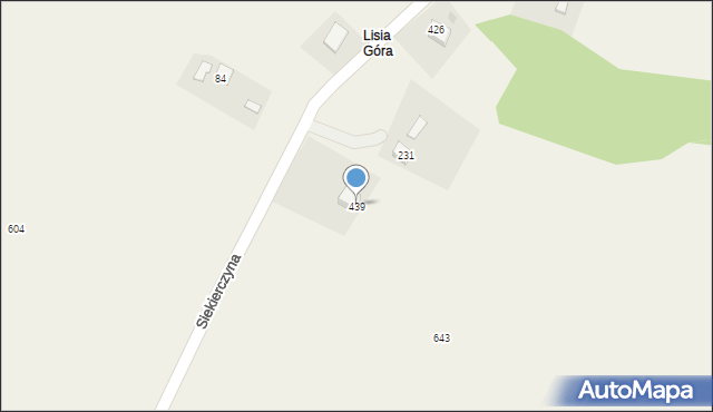 Siekierczyna, Siekierczyna, 439, mapa Siekierczyna