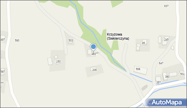 Siekierczyna, Siekierczyna, 491, mapa Siekierczyna
