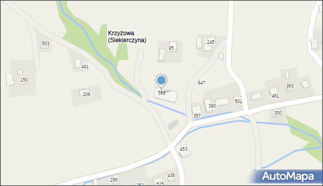 Siekierczyna, Siekierczyna, 568, mapa Siekierczyna