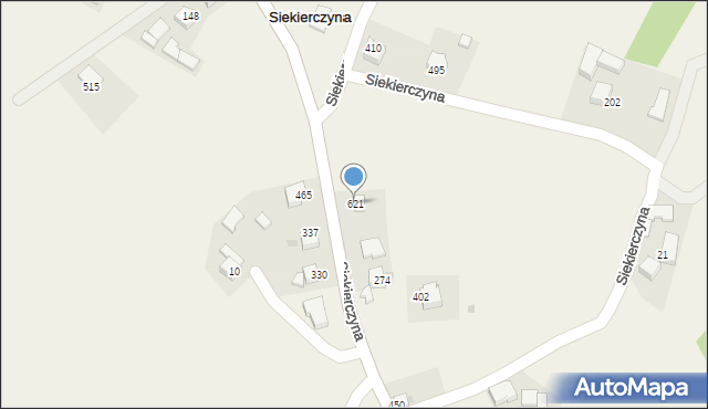 Siekierczyna, Siekierczyna, 621, mapa Siekierczyna