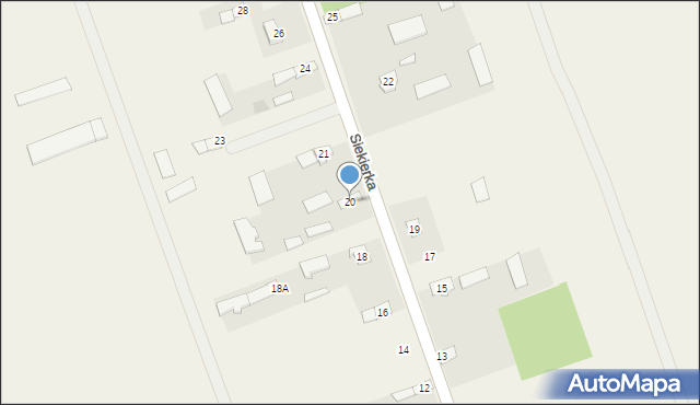 Siekierka, Siekierka, 20, mapa Siekierka