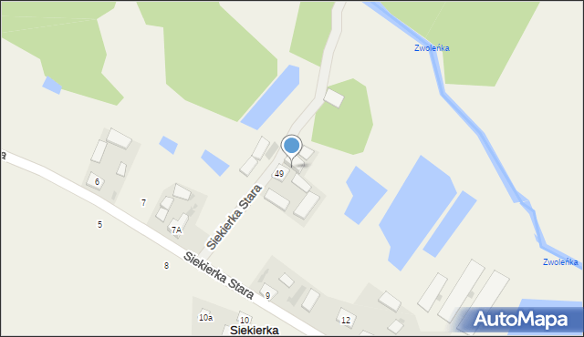 Siekierka Nowa, Siekierka Nowa, 9a, mapa Siekierka Nowa