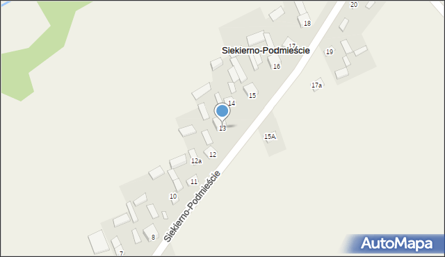 Siekierno-Podmieście, Siekierno-Podmieście, 13, mapa Siekierno-Podmieście