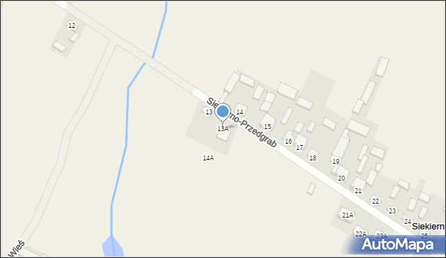 Siekierno-Przedgrab, Siekierno-Przedgrab, 13A, mapa Siekierno-Przedgrab