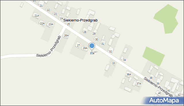 Siekierno-Przedgrab, Siekierno-Przedgrab, 30a, mapa Siekierno-Przedgrab