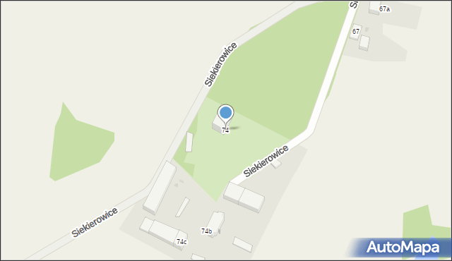 Siekierowice, Siekierowice, 74, mapa Siekierowice