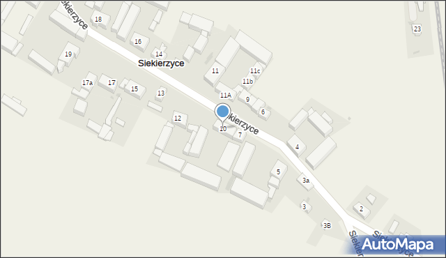 Siekierzyce, Siekierzyce, 10, mapa Siekierzyce
