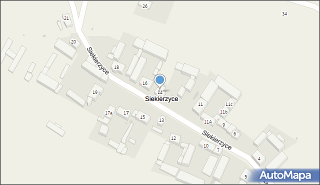 Siekierzyce, Siekierzyce, 14, mapa Siekierzyce