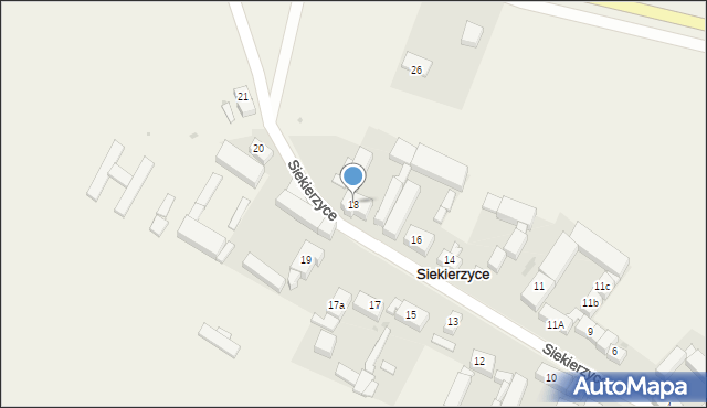 Siekierzyce, Siekierzyce, 18, mapa Siekierzyce