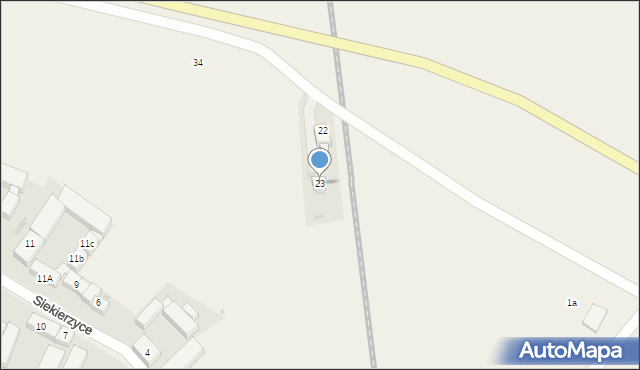 Siekierzyce, Siekierzyce, 23, mapa Siekierzyce