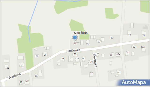 Sieklówka, Sieklówka, 31, mapa Sieklówka
