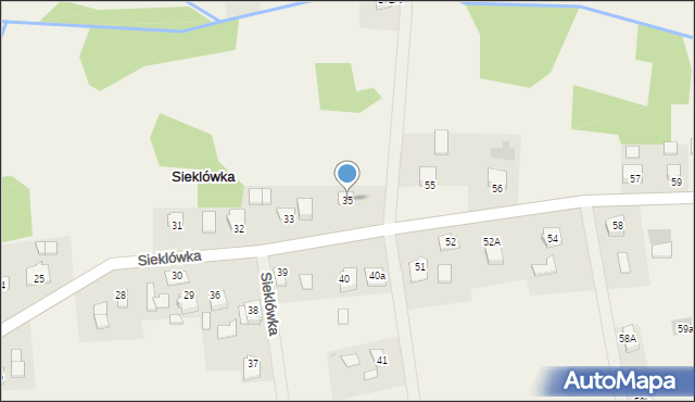 Sieklówka, Sieklówka, 35, mapa Sieklówka