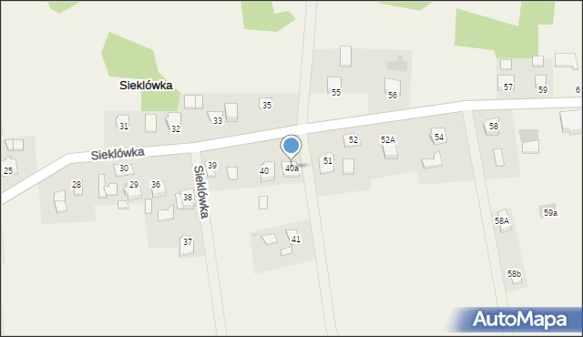 Sieklówka, Sieklówka, 40a, mapa Sieklówka