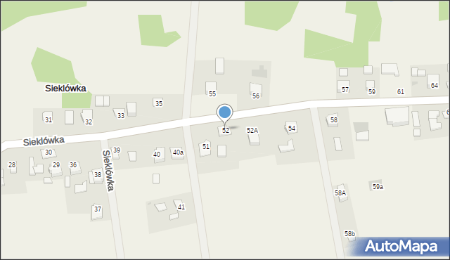 Sieklówka, Sieklówka, 52, mapa Sieklówka