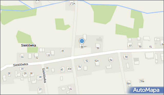 Sieklówka, Sieklówka, 55, mapa Sieklówka