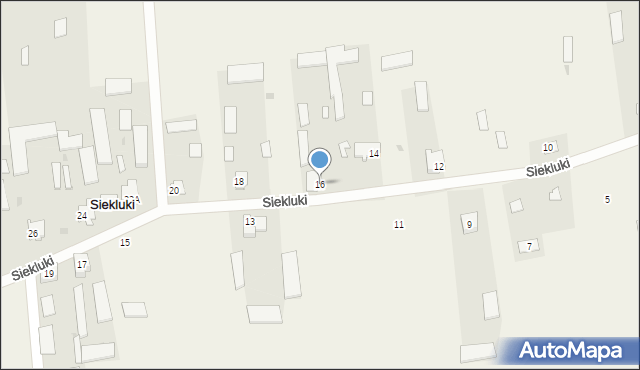 Siekluki, Siekluki, 16, mapa Siekluki